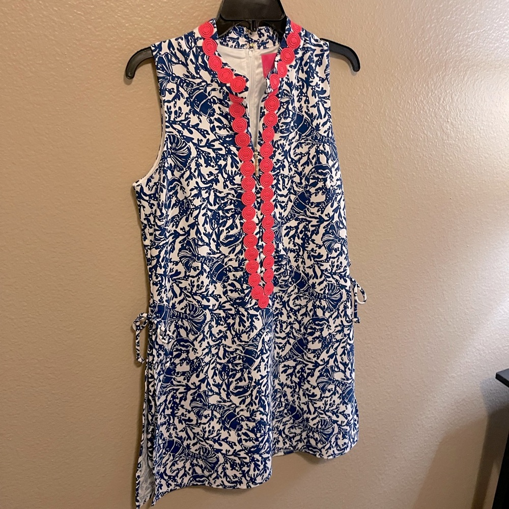 Lilly Pulitzer Jonna Romper in Oyster Bay Blue Krillin’ It Print